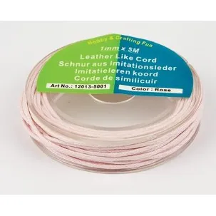 Afbeelding van Imitatielerenkoord Licht Roze 1mm x 5meter