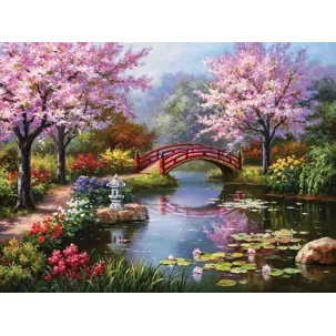 Afbeelding van Rubye® Diamond Painting Volwassenen - Diamond Painting Kinderen - Diamond Painting Pakket Volledig - Japanse Tuin - 30x40cm