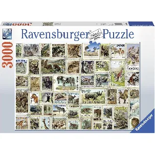 Afbeelding van Ravensburger puzzel Dierenpostzegels - Legpuzzel - 3000 stukjes