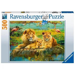 Afbeelding van Ravensburger puzzel Leeuwen in de Savanne 500 stukjes - Legpuzzel - 500 stukjes