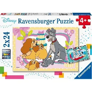 Afbeelding van Ravensburger puzzel Disney De schattigste Disney puppies - Legpuzzel - 2 x 24 stukjes