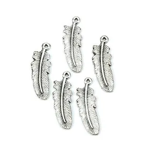 Afbeelding van 12419-1911 Metal Charms. Feathers. Platinum