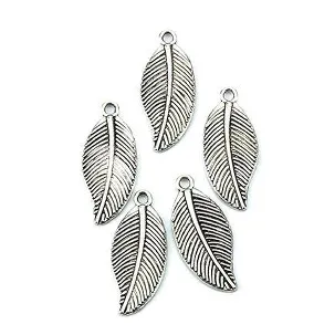 Afbeelding van 12419-1913 Metal Charms. Leaves. Platinum