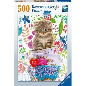 Afbeelding van Ravensburger puzzel Katje in kopjes - legpuzzel - 500 stukjes