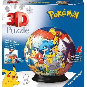 Afbeelding van Ravensburger 3D-puzzel Pokémon Bal - 72 stukjes