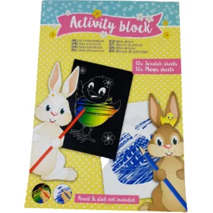 Afbeelding van Activiteiten boek pasen -Multicolor - Papier / Karton - 21 x 30 cm - Kleurboek - Krasboek - Activiteiten - Paashaas - Pasen - Paashaas