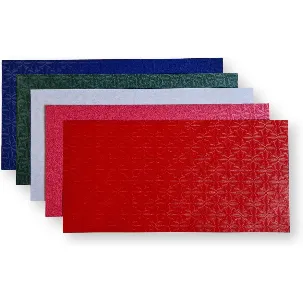 Afbeelding van 50 vel metallic gekleurd papier - Cardstock - 13,5x27cm - Vierkant - 250 grams - metallic karton