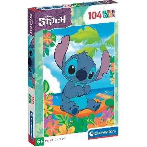 Afbeelding van Clementoni Supercolor Disney Stitch – Kinderpuzzel – 104 Stukjes – Puzzel – Kinderen 6+ jaar