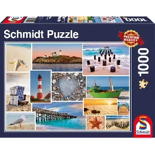 Afbeelding van Schmidt Legpuzzel Bij De Zee Karton 1000 Stukjes