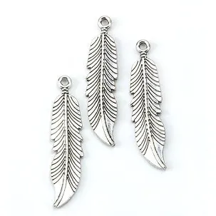 Afbeelding van 12419-1914 Metal Charms. Leaves. Platinum