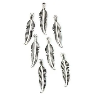 Afbeelding van 12419-1910 Metal Charms. Feathers. Platinum