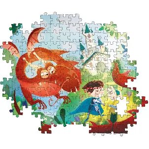 Afbeelding van Clementoni Supercolor Puzzel - De Draak en de Ridder - 180 Stukjes