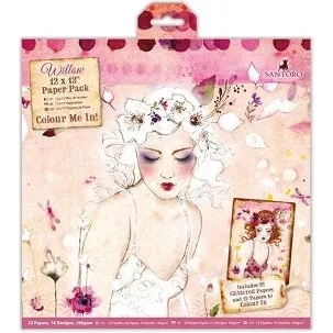 Afbeelding van 12 x 12 Inch Colour Me In Papierpak (32-pak) - Santoro