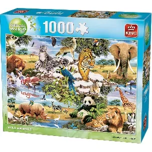 Afbeelding van Puzzel 1000 Stukjes Volwassenen - Legpuzzel - King puzzel - Wilde dieren 68x49cm