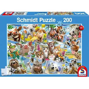 Afbeelding van Schmidt puzzel Dieren Selfies - 200 stukjes - 8+