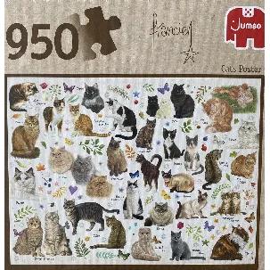 Afbeelding van Jumbo Premium Collection Puzzel Francien Cat's Poster - Legpuzzel - 950 stukjes