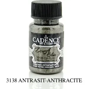 Afbeelding van Cadence Dora Glas & Porselein verf Metallic Anthracite 01 013 3138 0050 50 ml