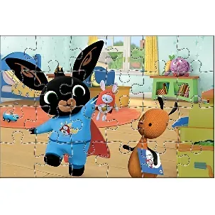 Afbeelding van Ravensburger, 24 delige puzzel Bing Bunny thema uit de Giant Floor collectie, Veelkleurig