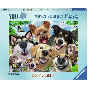 Afbeelding van Ravensburger puzzel Vrolijke honden - Legpuzzel - 500 stukjes