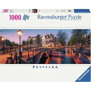 Afbeelding van Ravensburger Legpuzzel Avond in Amsterdam, 1000st.