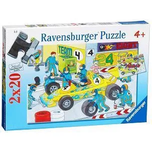 Afbeelding van Legpuzzels - 2x20 stukjes -Bij De racebaan - Ravensburger Puzzels