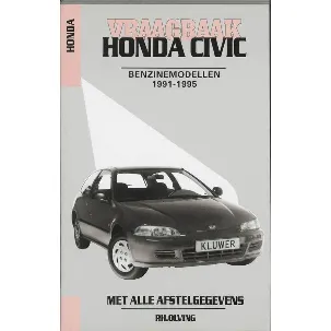 Afbeelding van Vraagbaak Honda Civic / Benzinemodellen 1991-1995