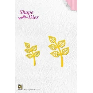 Afbeelding van SD046 Snijmal Nellie Snellen - Shape die leaves - bladeren - open blad - 2 stuks 6,5 x 3,5 cm en 5 x 3 cm