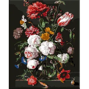 Afbeelding van Happy Painter Diamond Painting Volwassenen & Kinderen - Moody Bloemen in Vaas - 30x40 cm - Diamond Painting Volledig Pakket