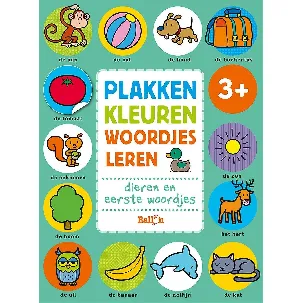 Afbeelding van Ballon Plakken, kleuren, woordjes leren (bind-up woordjes/dieren)