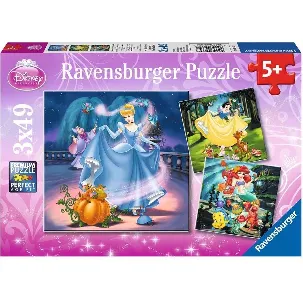 Afbeelding van Ravensburger puzzel Disney Princess - 3x49 stukjes - Kinderpuzzel