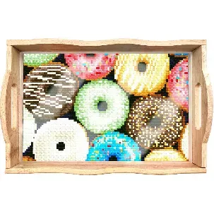 Afbeelding van Adorzy Diamond Painting Dienblad Donuts – Diamond Painting Volwassenen – Diamond Painting Volledig Pakket - DIY Pakket