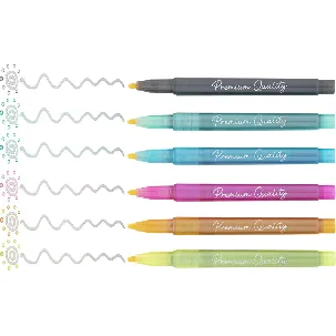 Afbeelding van Craft Sensations Outline Markers | 6 stuks | Basiskleur Zilver | Tekenen voor kinderen en volwassenen | Kleuren | Bullet Journal