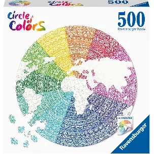 Afbeelding van Ravensburger Round puzzle Circle of colors Mandala - Legpuzzel - 500 stukjes