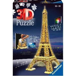 Afbeelding van Ravensburger Eiffeltoren Night Edition- 3D puzzel gebouw - 216 stukjes