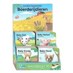 Afbeelding van Display-Vingerpopboekjes boerderij dieren - 4T x 4 ex