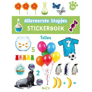 Afbeelding van Allereerste stapjes 0 - Stickerboek tellen 5+