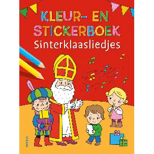 Afbeelding van Kleur- en stickerboek Sinterklaasliedjes