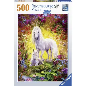 Afbeelding van Ravensburger puzzel Eenhoorn met veulen - legpuzzel - 500 stukjes