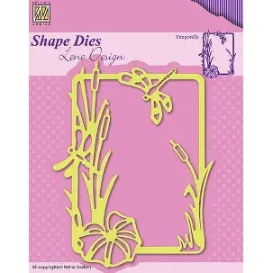 Afbeelding van SDL020 Shape Dies Lene Design Summer Dragonfly - snijmal Nellie Snellen - kader riet en libelles