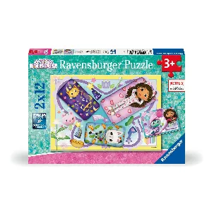 Afbeelding van Ravensburger puzzel Gabby's Dollhouse - Legpuzzel - 2x12 stukjes