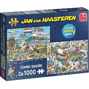 Afbeelding van Jan van Haasteren Verkeerschaos & Ter land ter zee en in de lucht - Legpuzzel 2x1000 stukjes