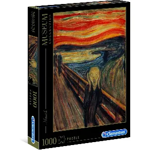 Afbeelding van Clementoni Puzzels voor volwassenen - Munch - L' Urlo Museum Puzzel 1000 Stukjes, 14-99 jaar - 39377