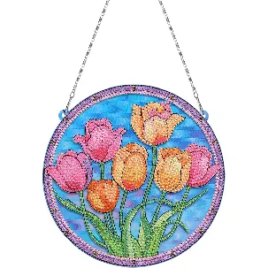 Afbeelding van Adorzy Diamond Painting Zonnevanger Tulpen - Diamond Painting Volwassenen – Diamond Painting Volledig Pakket - Diamond Painting Tulpen