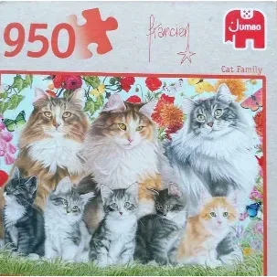 Afbeelding van Jumbo Premium Collection Puzzel Francien Cat Family - Legpuzzel - 950 stukjes