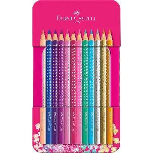 Afbeelding van Faber-Castell kleurpotloden - Sparkle - 12 stuks in blik - FC-201737