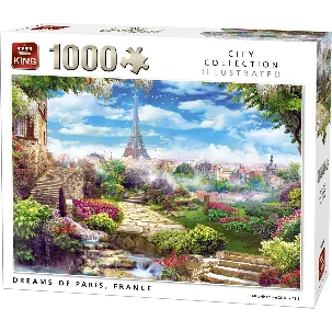 Afbeelding van King Puzzel 1000 Stukjes (68 x 49 cm) - Dreams of Paris - Legpuzzel Steden