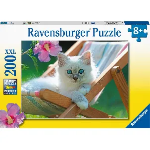 Afbeelding van Ravensburger puzzel Wit katje - legpuzzel - 200 stukjes