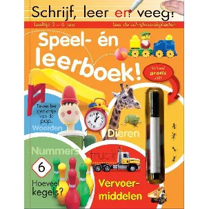 Afbeelding van Speel- en leerboek! Schrijf, veeg en leer