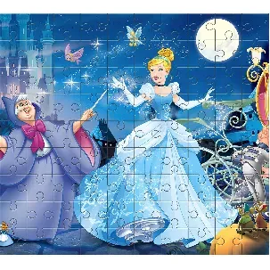 Afbeelding van Ravensburger, 100 delige Schattige Assepoester met Glitter Disney Prinses Thema Puzzel, Veelkleurig