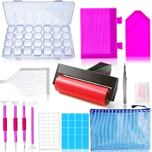 Afbeelding van BOTC Diamond Painting Opbergdoos - 28 Potjes - Incl. 9 Toolkit